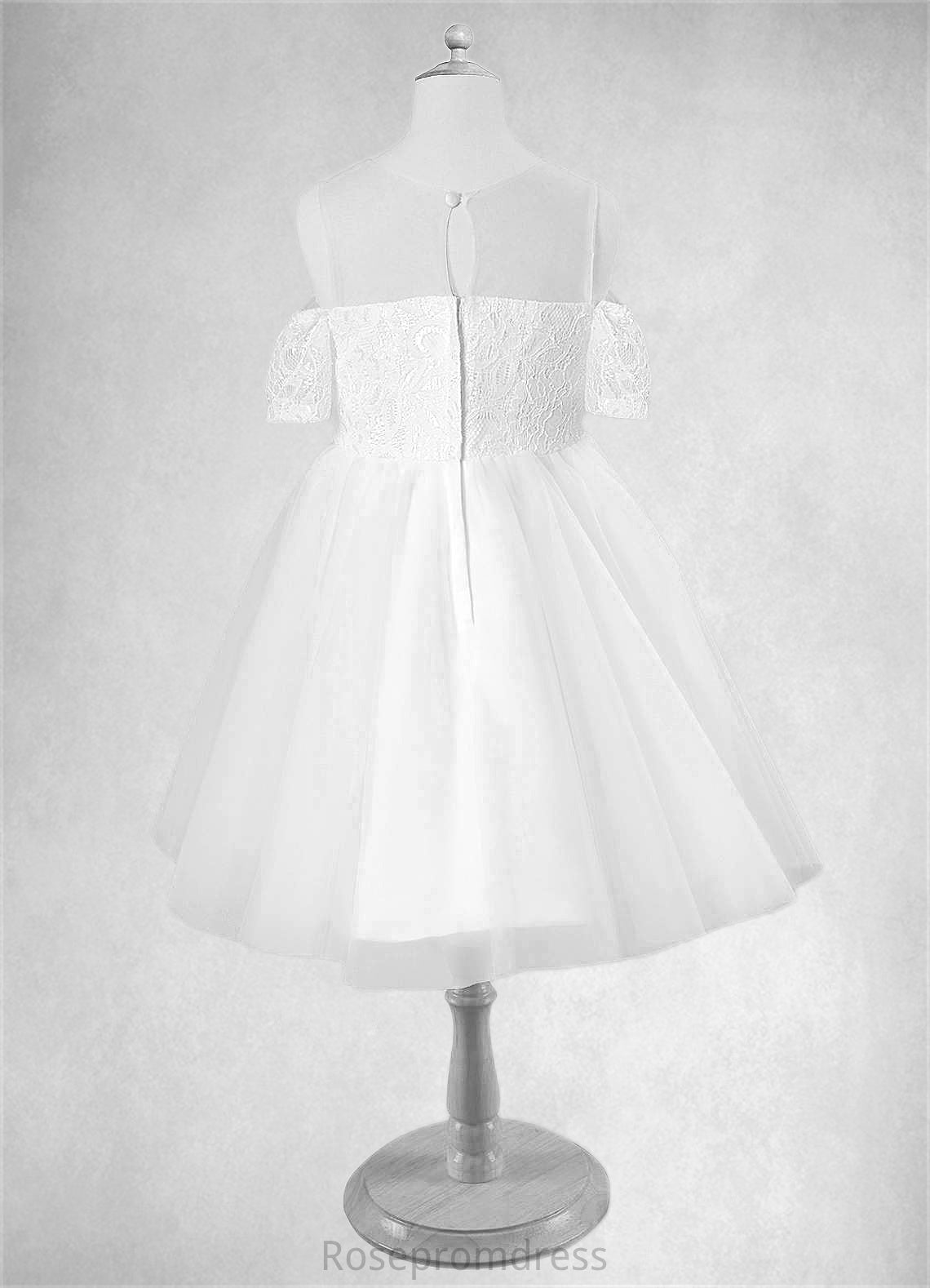Lesley Ball-Gown Off the Shoulder Tulle Knee-Length Dress SRSP0020246