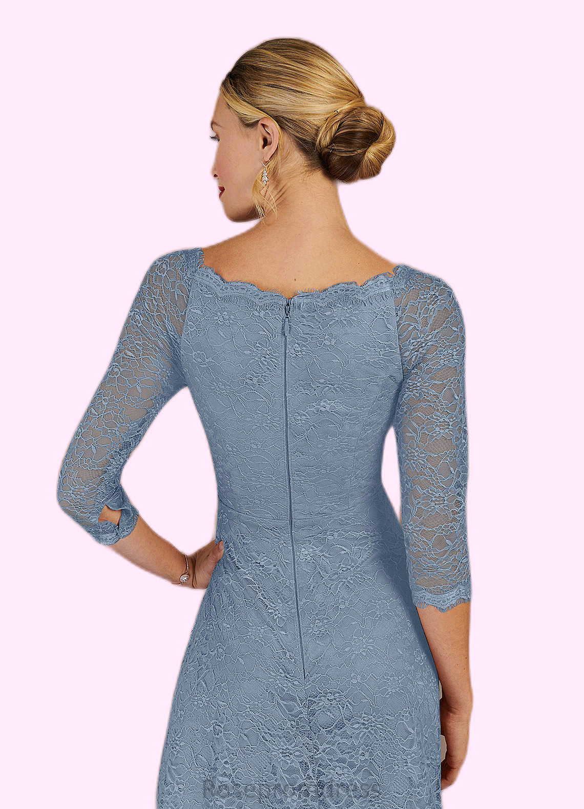 Jaycee A-Line Lace Knee-Length Dress SRSP0019899
