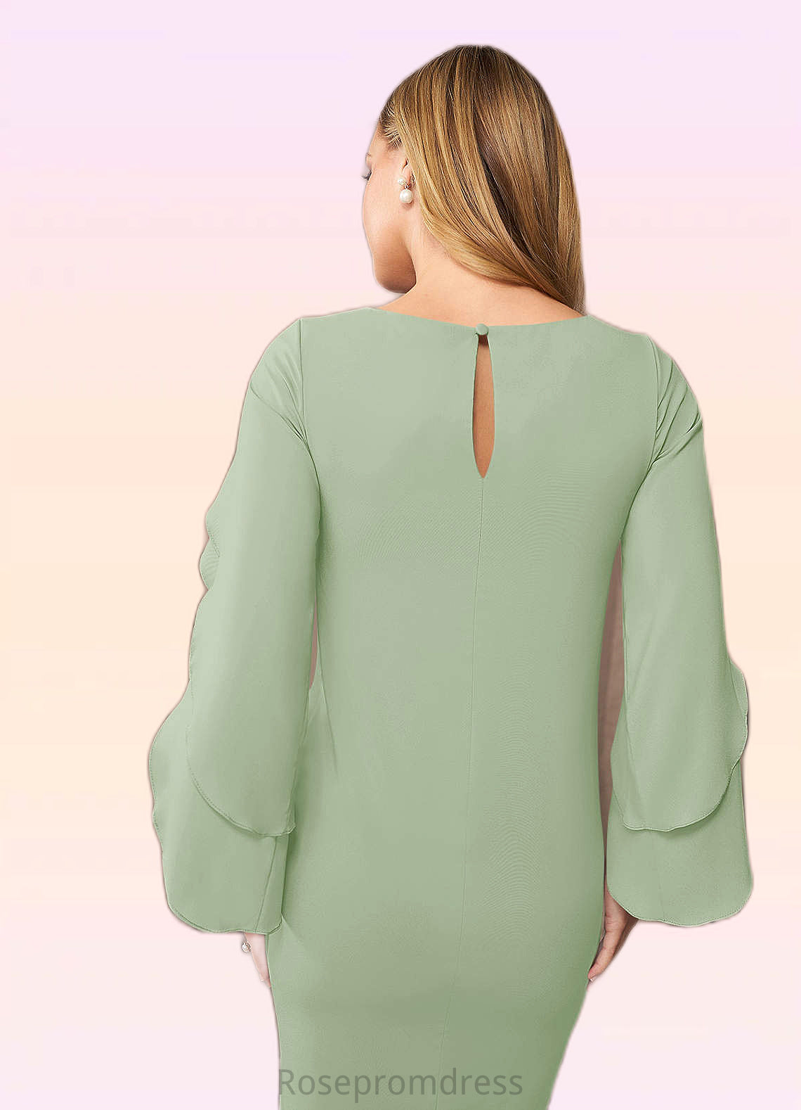 Samara Sheath Ruched Stretch Chiffon Knee-Length Dress SRSP0019895