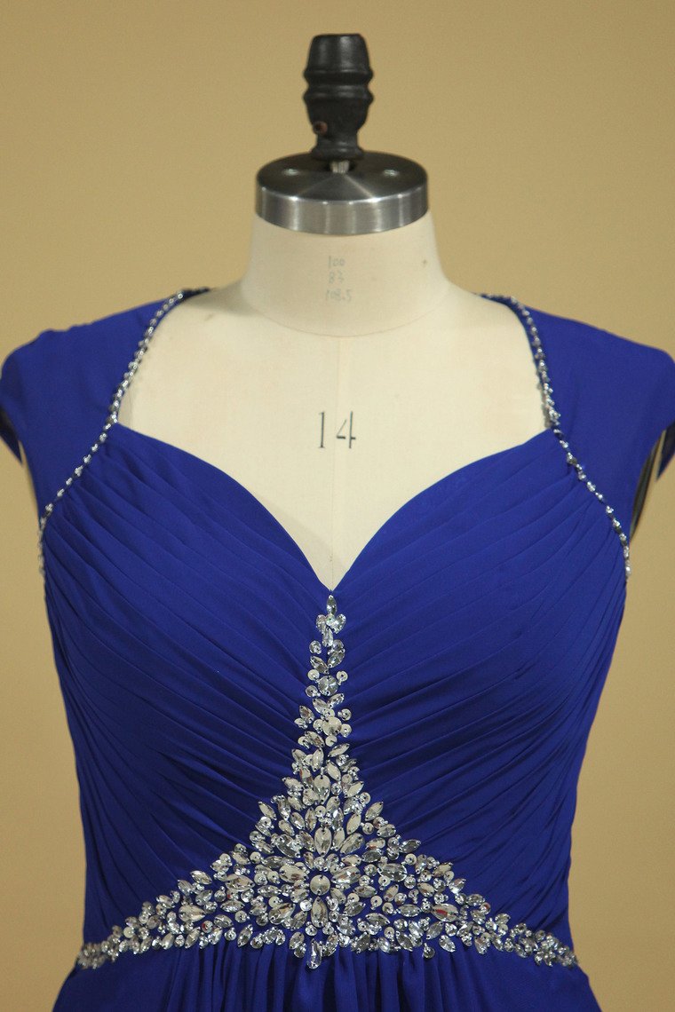 2024 Mother Of The Bride Dresses Ruffled Bodice Chiffon With Beading Plus Size