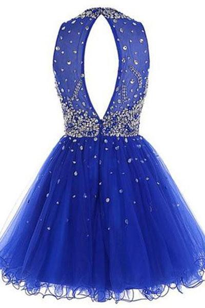 Short Tulle Beading Homecoming Dress Prom Gown RS214