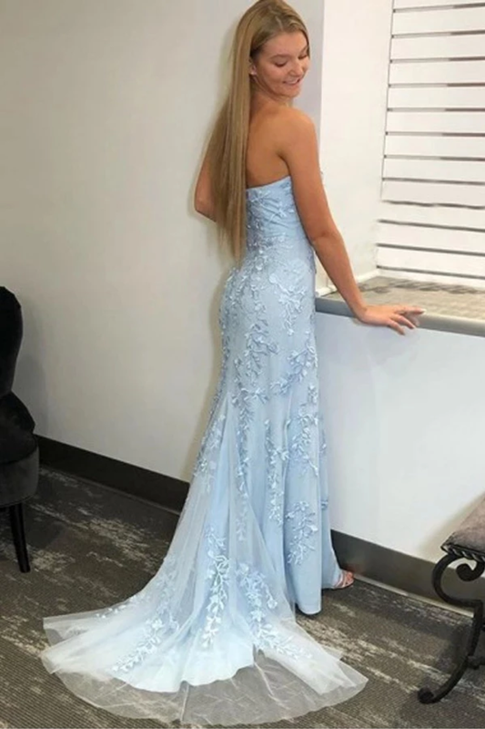 Mermaid Strapless Split Prom/Formal Dress With SRSPE2BAGZ1