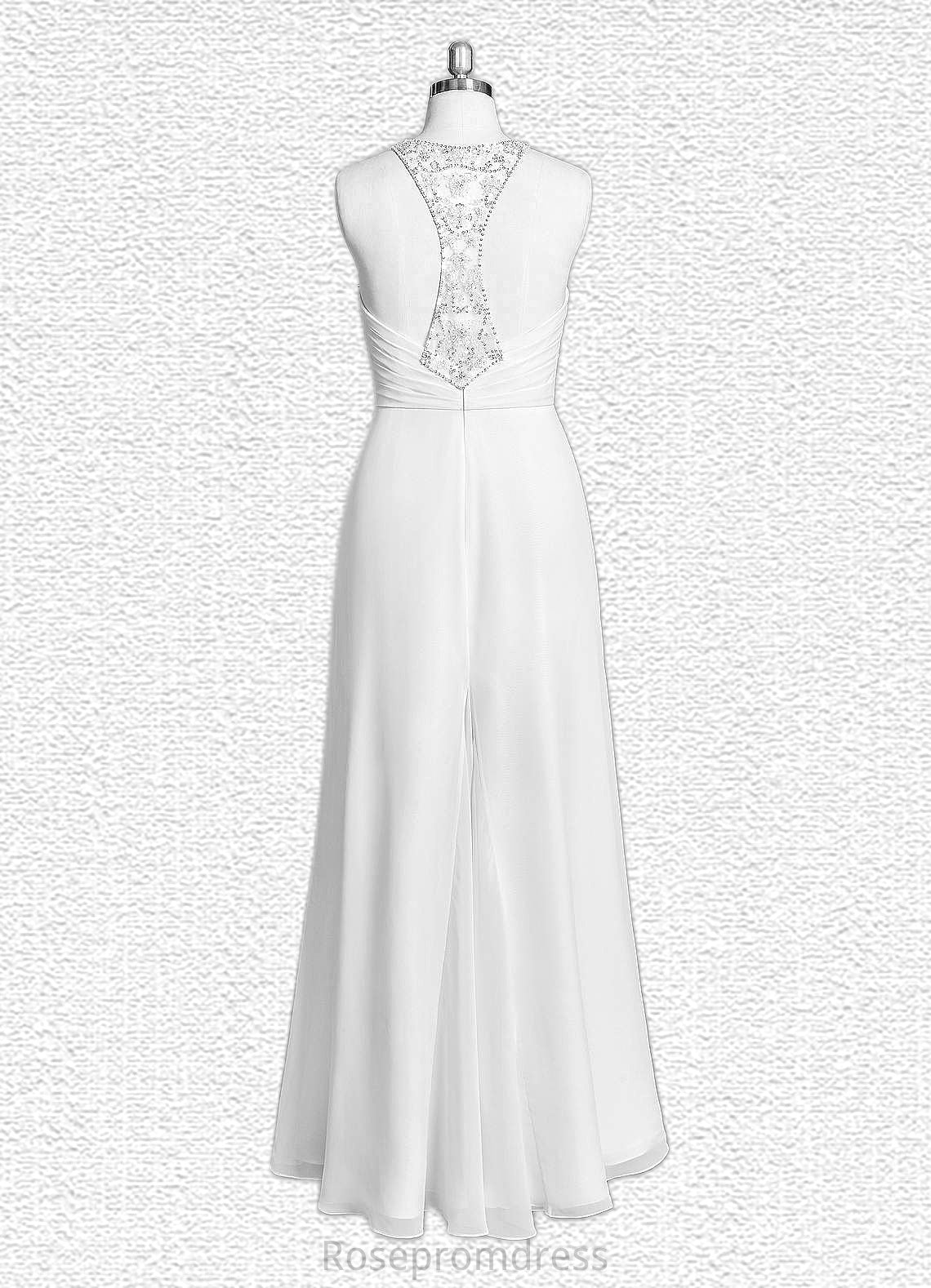 Maleah Sheath Sequins Chiffon Floor-Length Dress SRSP0020062