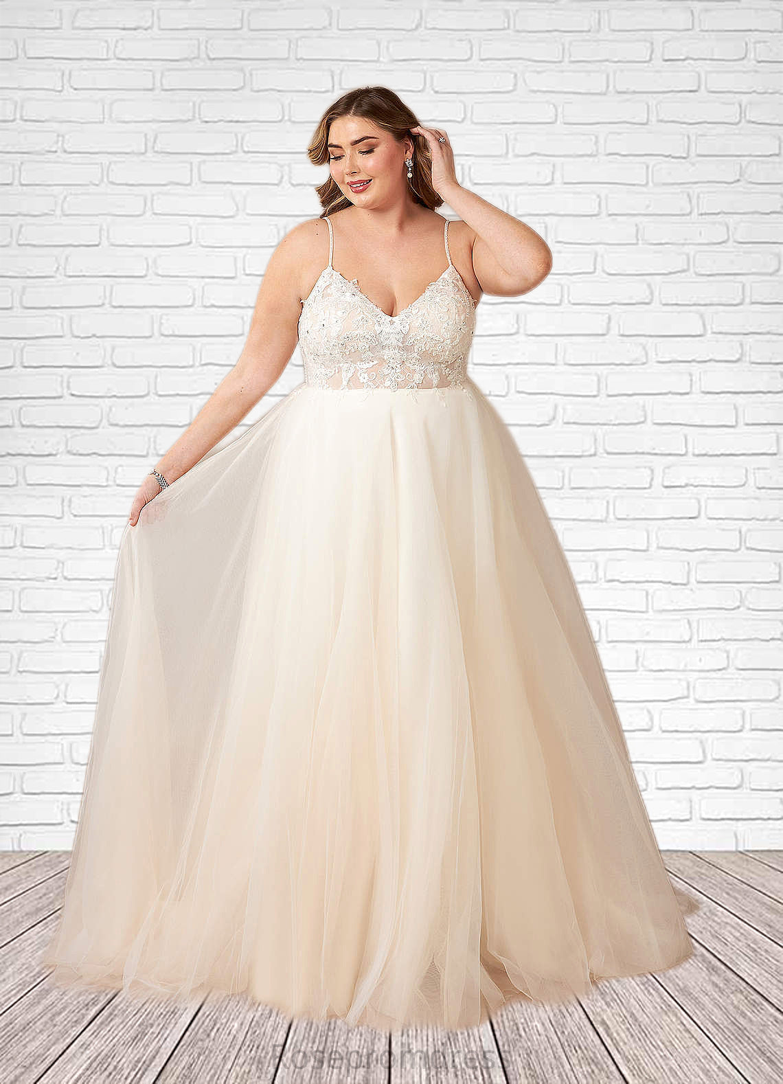 Cheyenne A-Line Sequins Tulle Chapel Train Dress SRSP0020045