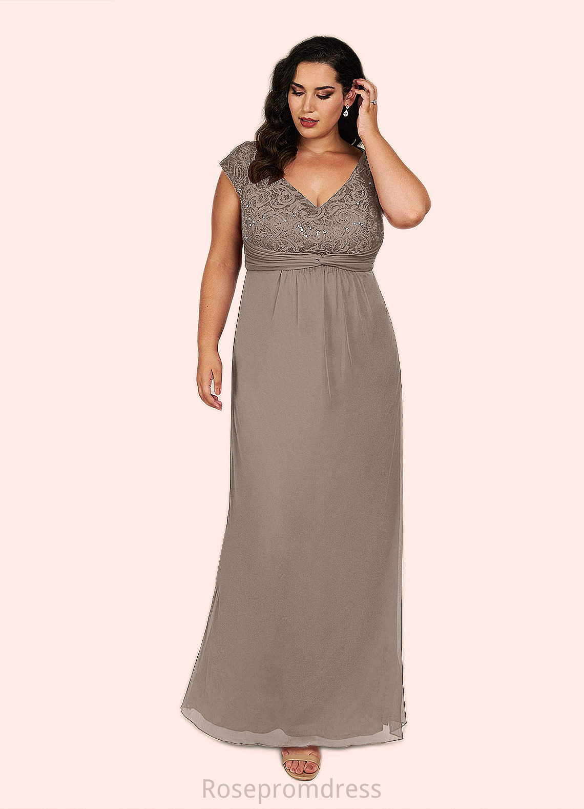 Selah A-Line Sequins Mesh Floor-Length Dress SRSP0019952