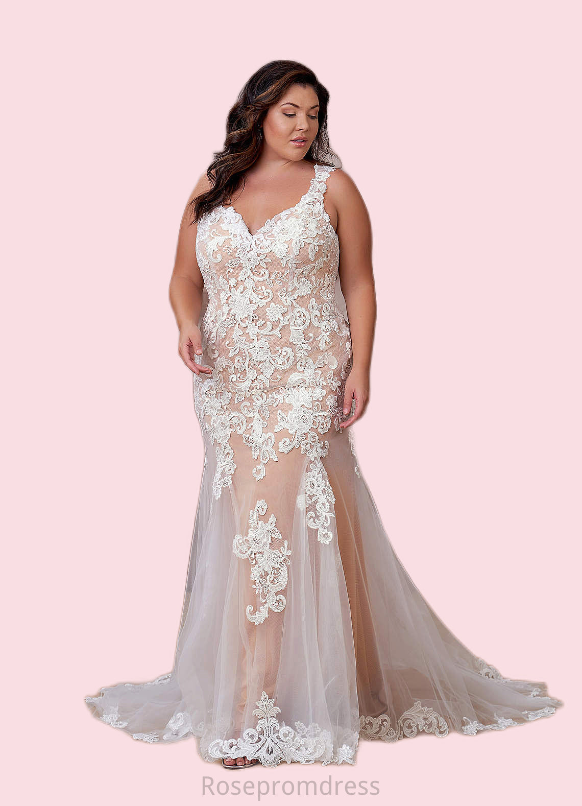 Sophie Mermaid Sequins Tulle Chapel Train Dress SRSP0020078
