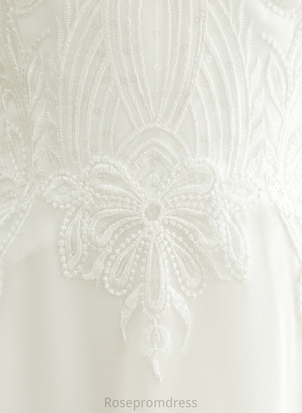 Naima Floor-Length Lace Chiffon Neck Sequins With Dress Wedding A-Line Wedding Dresses Scoop