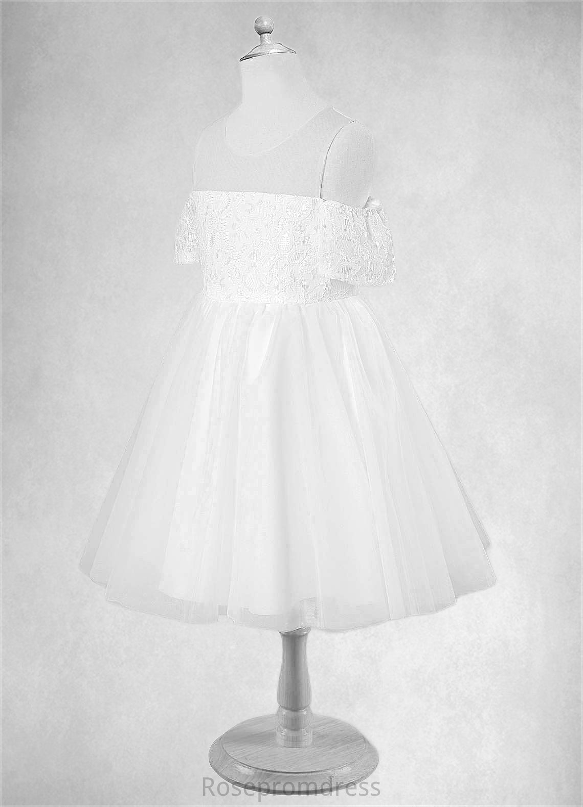 Lesley Ball-Gown Off the Shoulder Tulle Knee-Length Dress SRSP0020246