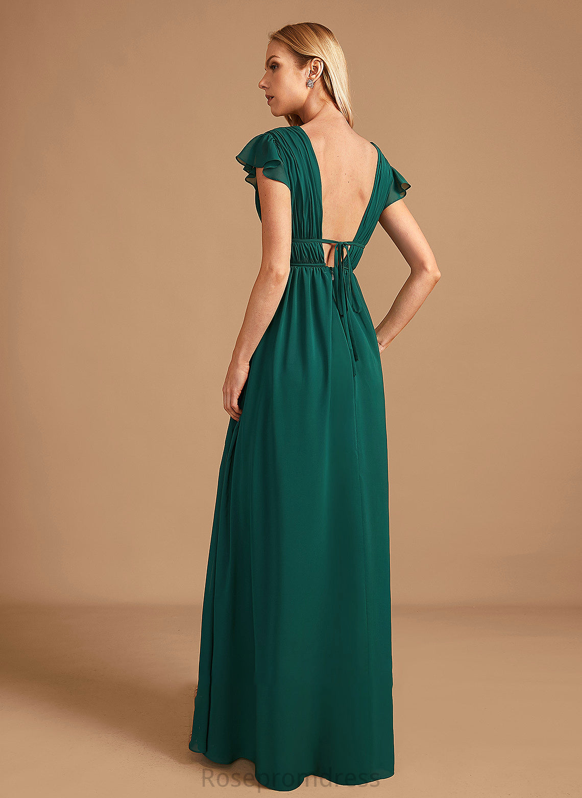Floor-Length A-Line Neckline Embellishment V-neck SplitFront Fabric Length Silhouette Sydnee Bridesmaid Dresses