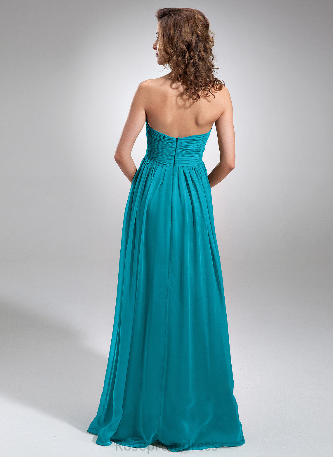 Ruffle Fabric Floor-Length Embellishment Neckline Sweetheart Empire Length Silhouette Carmen A-Line/Princess Natural Waist Bridesmaid Dresses