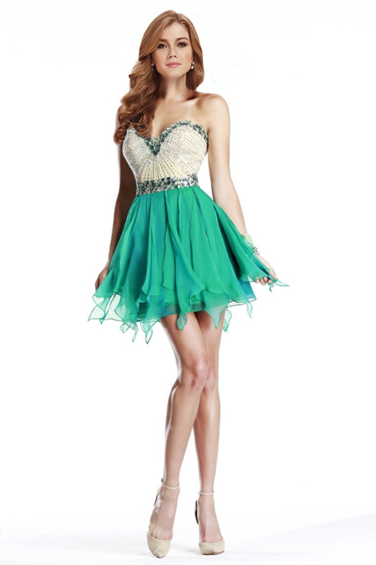 2024 Stunning Homecoming Dresses Sweetheart A Line Short/Mini With Beads New Arrival