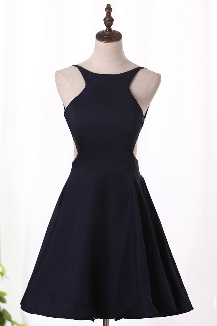 2024 Sexy Open Back Scoop Cocktail Dresses A Line Short/Mini New Arrival