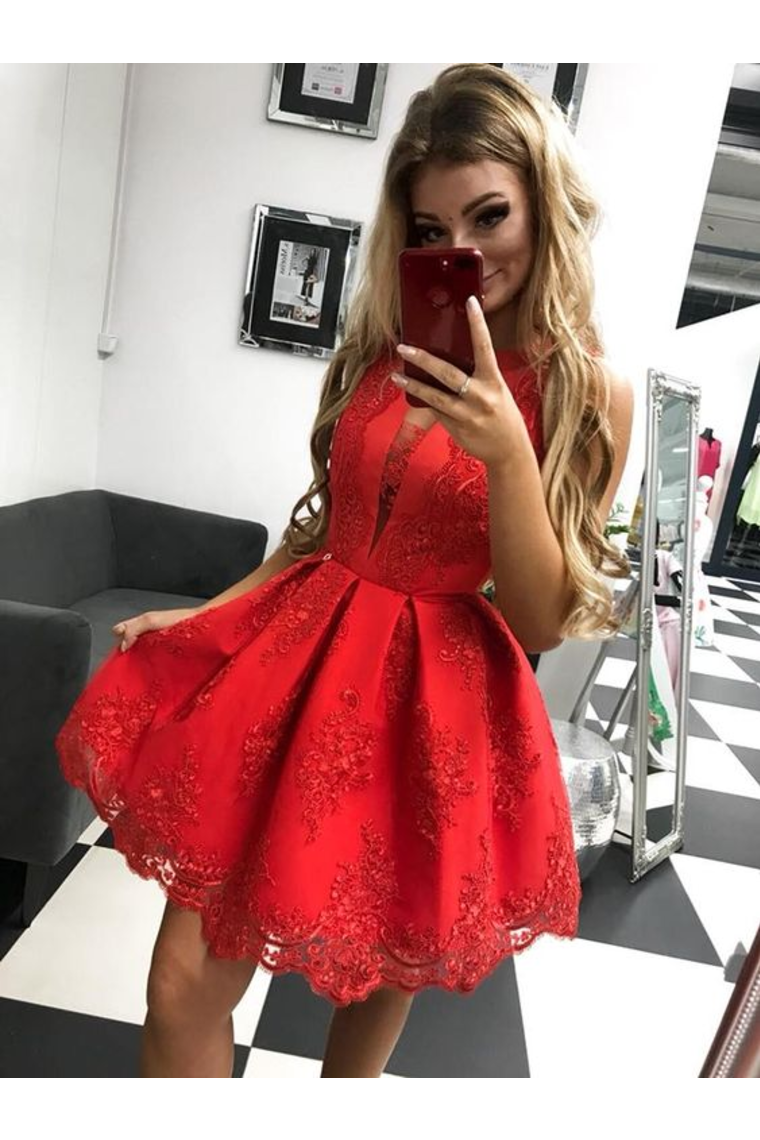 Lace Homecoming Dress A Line Short SRSP6PKL7PR