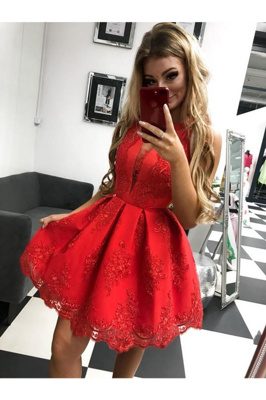 Lace Homecoming Dress A Line Short SRSP6PKL7PR