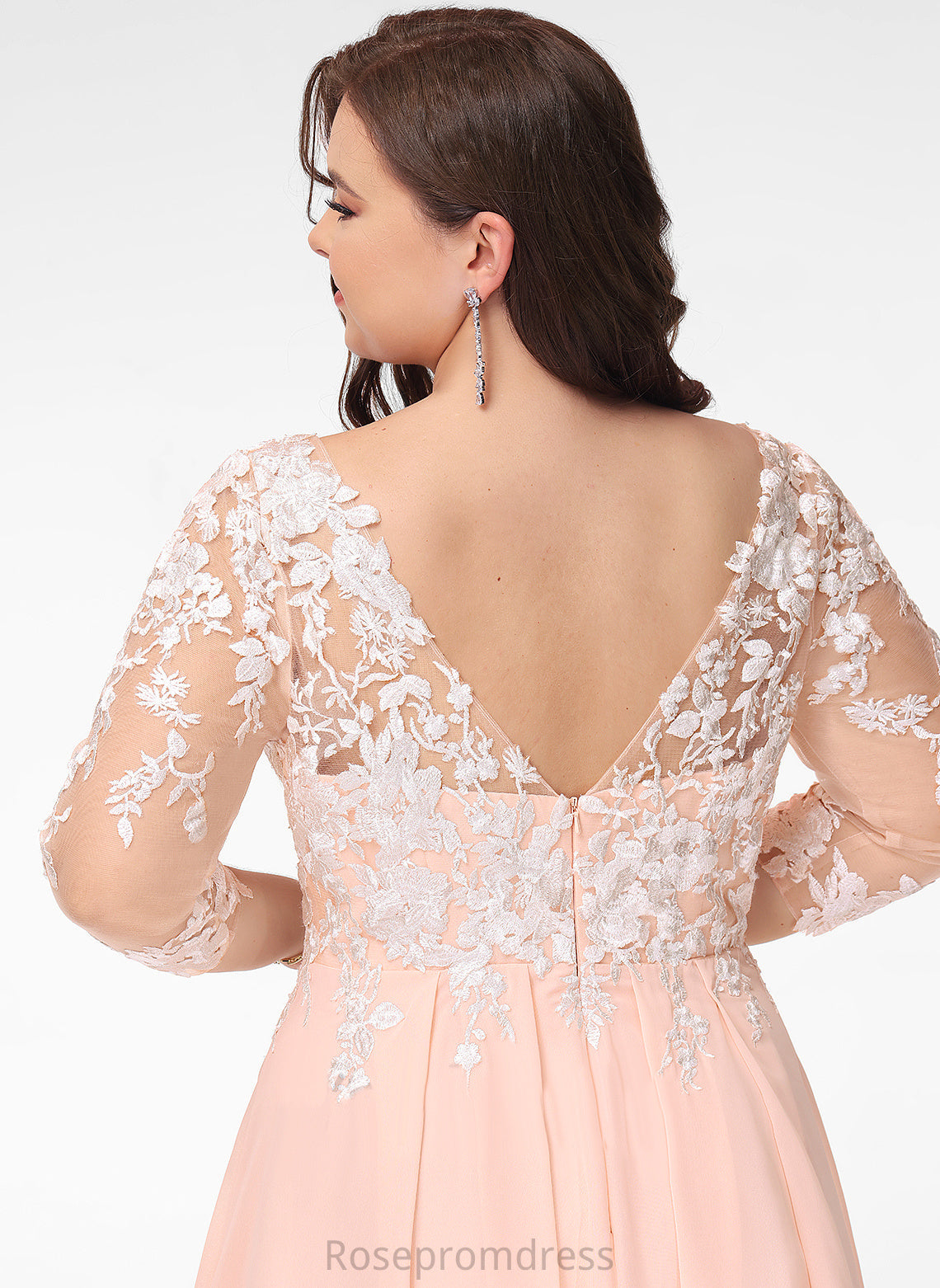 Lace With Dress Lace Cocktail Dresses Knee-Length Lucinda A-Line Chiffon Neck Cocktail Scoop