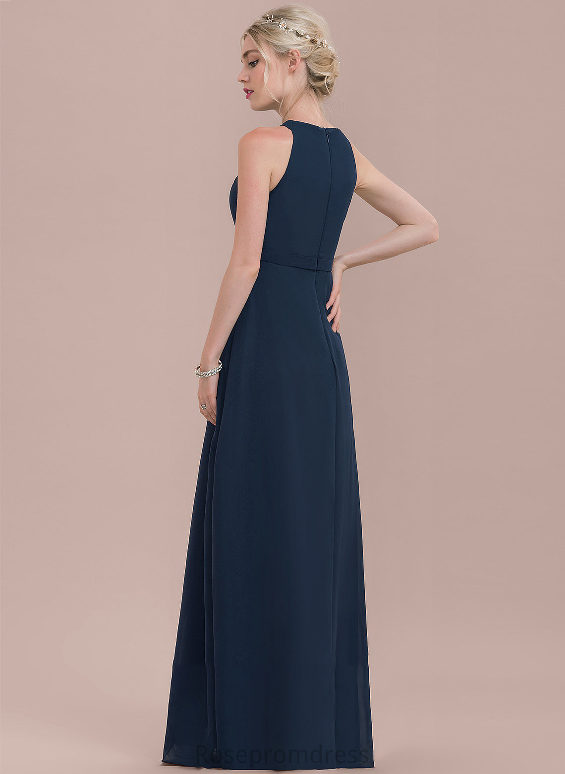 Embellishment Silhouette Length Floor-Length ScoopNeck Neckline A-Line Ruffle Fabric Kaitlyn Scoop Sleeveless Bridesmaid Dresses