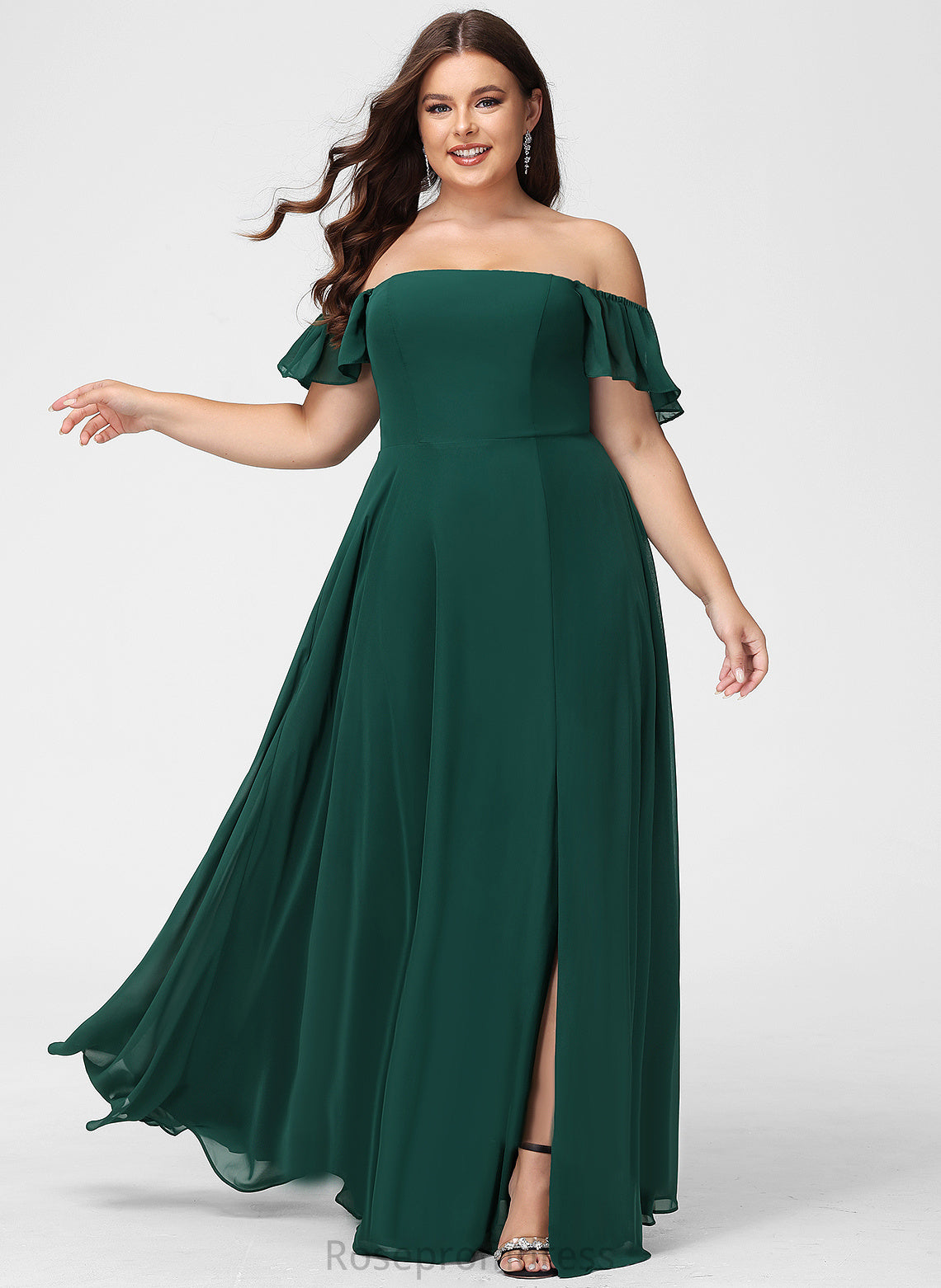 Silhouette Neckline Straps&Sleeves A-line Fabric OfftheShoulder Floor-Length Length Kimberly Floor Length Scoop Sleeveless Bridesmaid Dresses