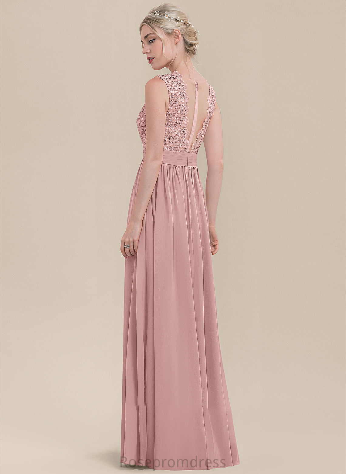 Fabric Silhouette A-Line ScoopNeck Neckline Embellishment Floor-Length Length Ruffle Alexia Scoop Sleeveless Bridesmaid Dresses