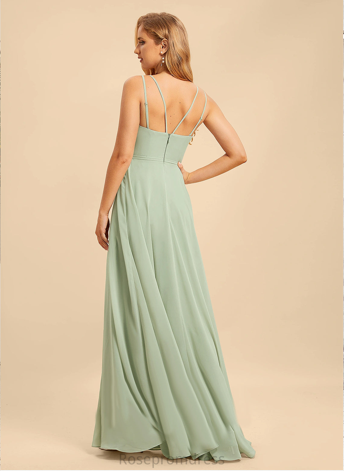 Length Straps&Sleeves A-line Floor-Length Silhouette Neckline Fabric Square Annabella Bridesmaid Dresses