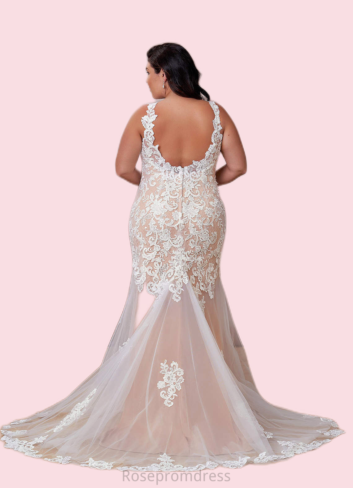 Sophie Mermaid Sequins Tulle Chapel Train Dress SRSP0020078
