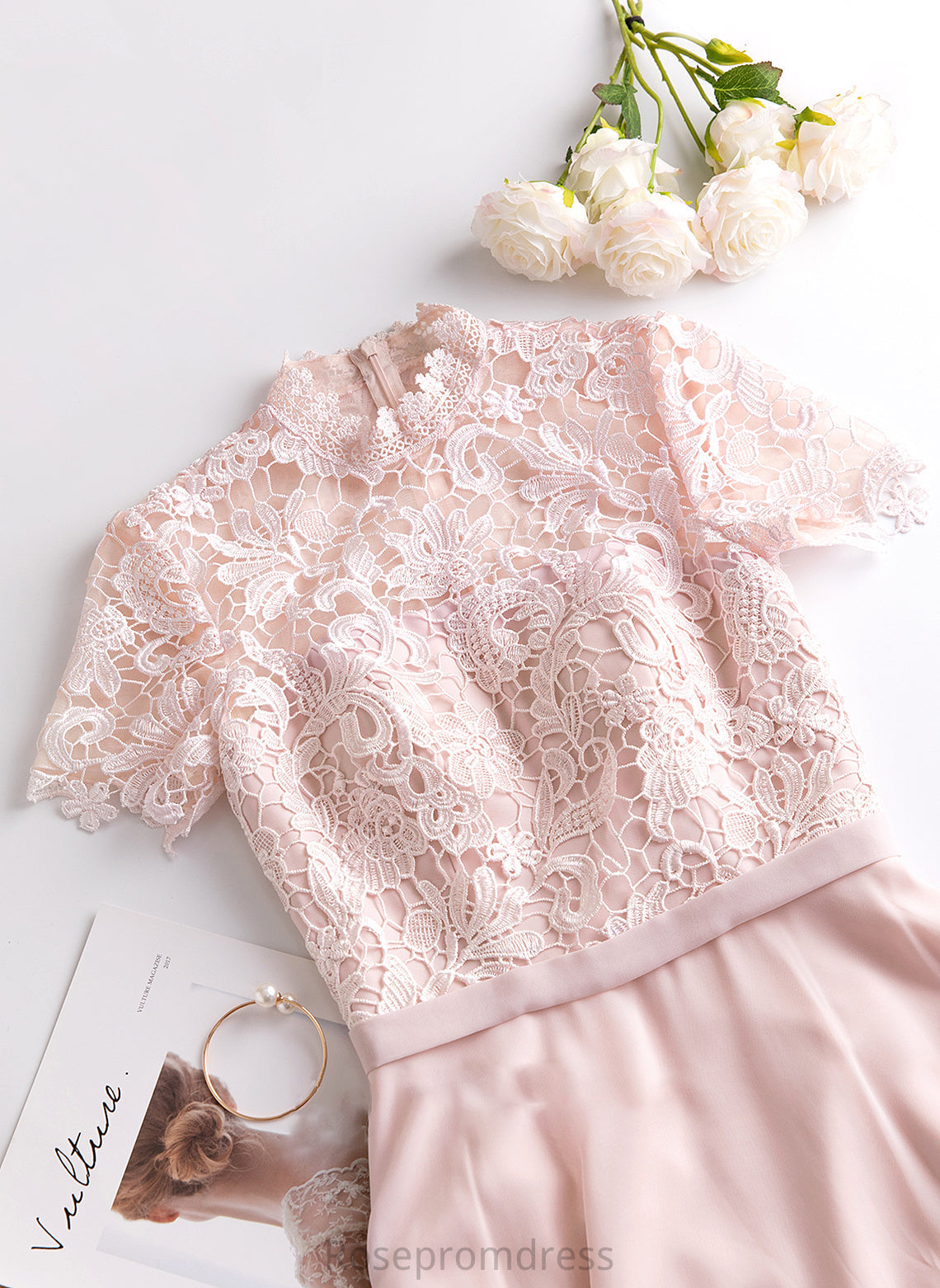 Embellishment Length Sequins Fabric Silhouette Floor-Length Neckline A-Line HighNeck Aracely Natural Waist A-Line/Princess Bridesmaid Dresses