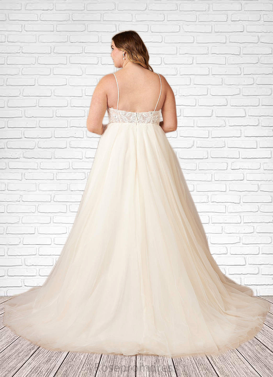 Cheyenne A-Line Sequins Tulle Chapel Train Dress SRSP0020045