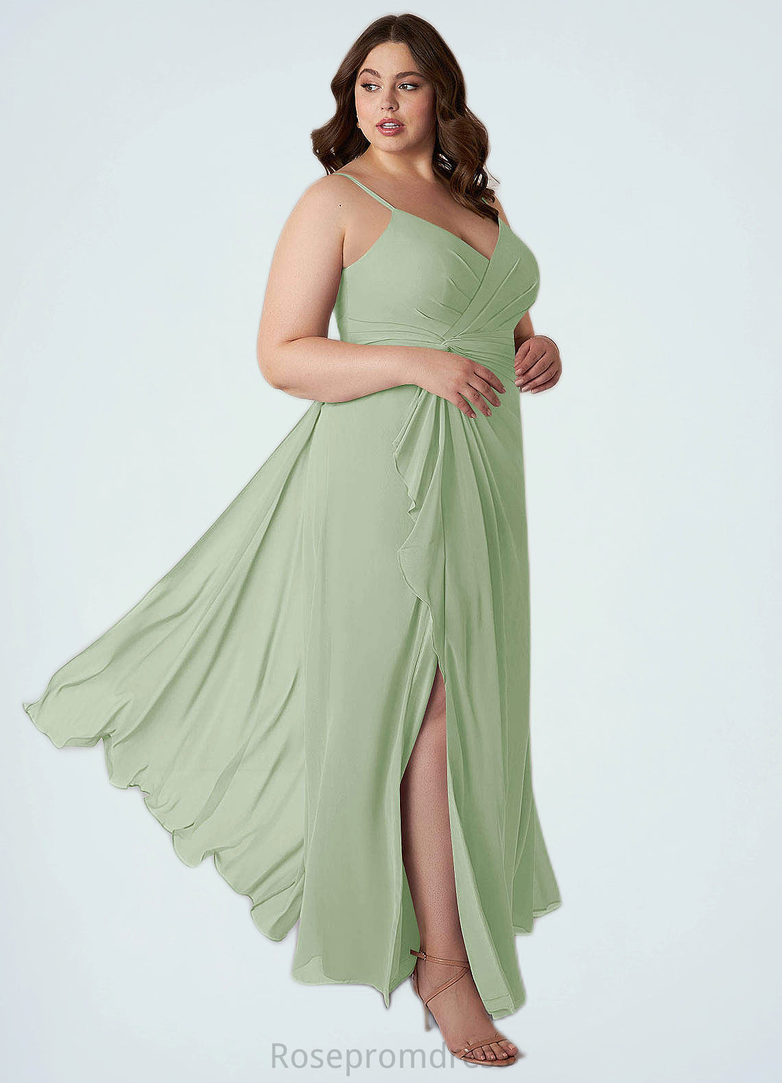 Harley A-Line Pleated Chiffon Floor-Length Dress SRSP0019601