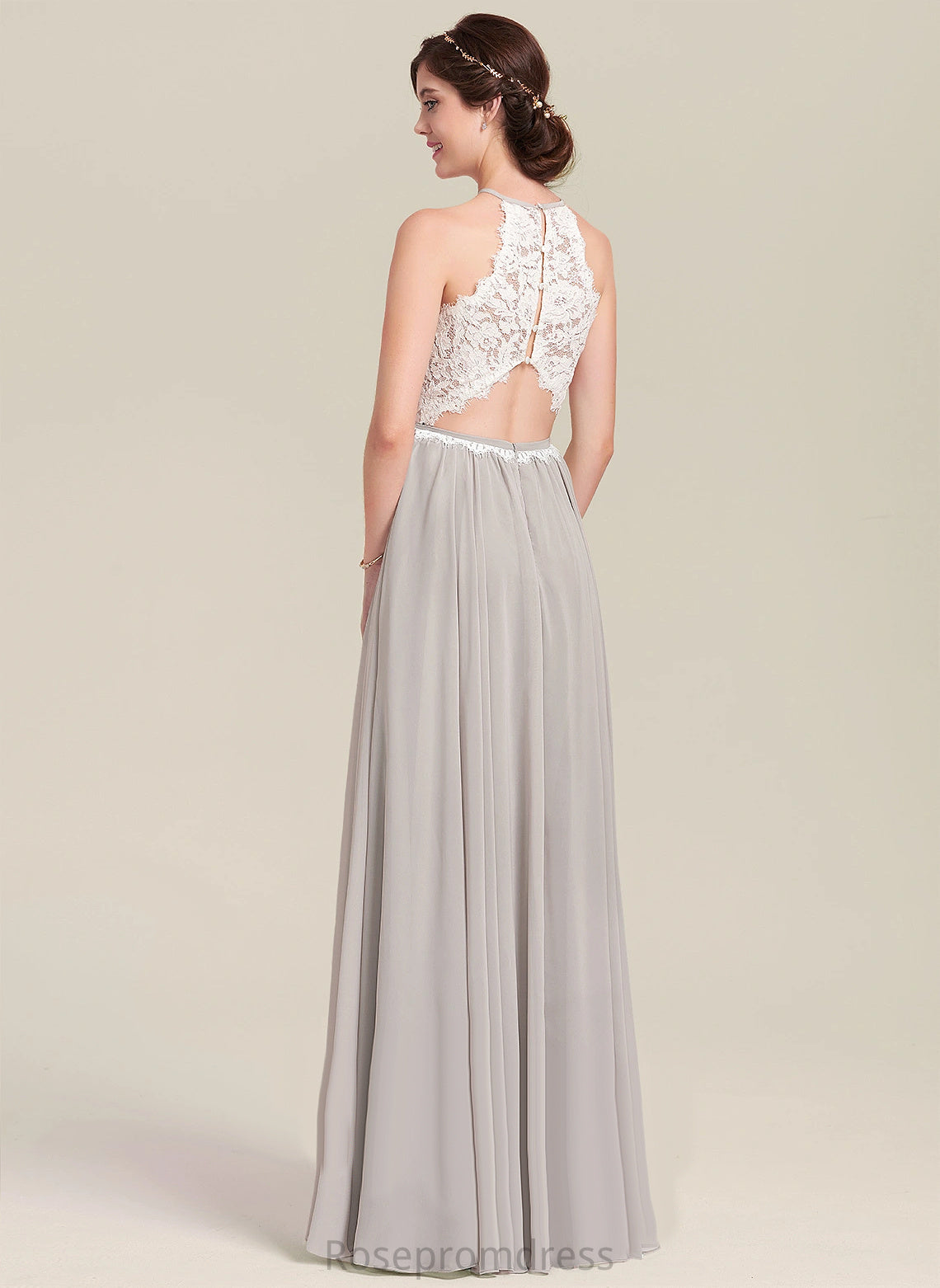 Neckline Length Floor-Length Scoop Straps&Sleeves Silhouette Fabric Lace A-line Haley Natural Waist A-Line/Princess Bridesmaid Dresses