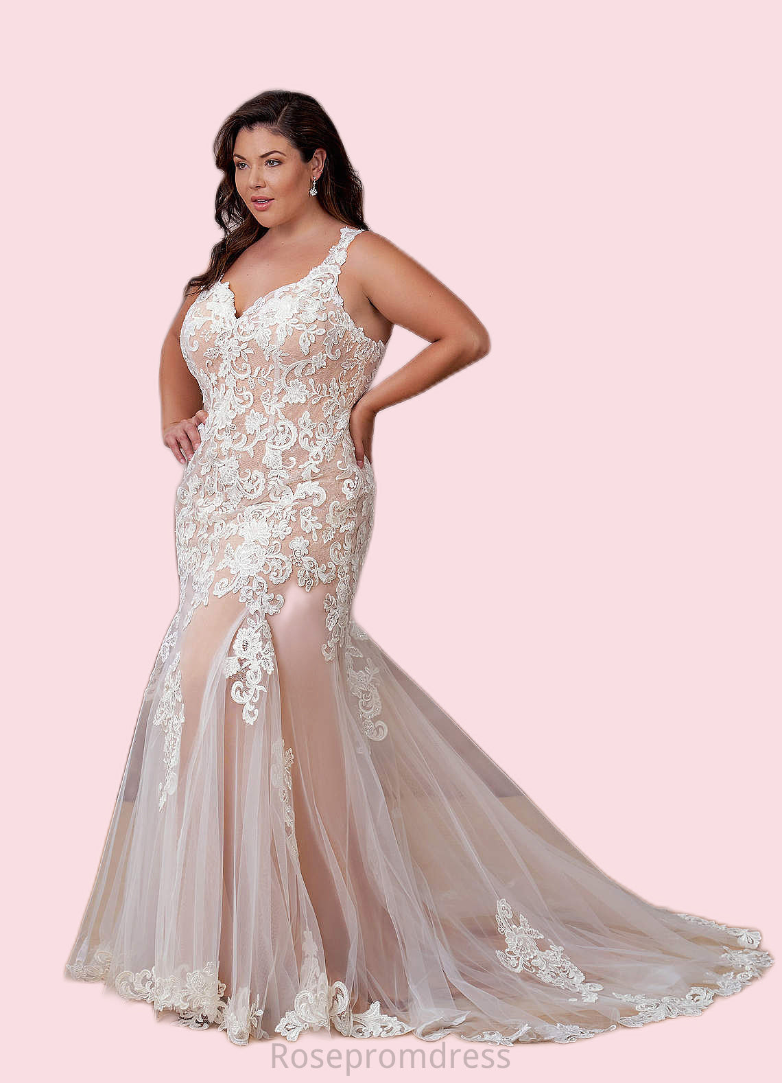Sophie Mermaid Sequins Tulle Chapel Train Dress SRSP0020078