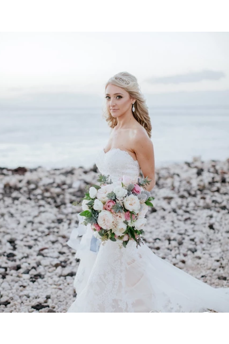Sexy Sweetheart Mermaid Lace Wedding Dresses Court Train SRSPP9625B7