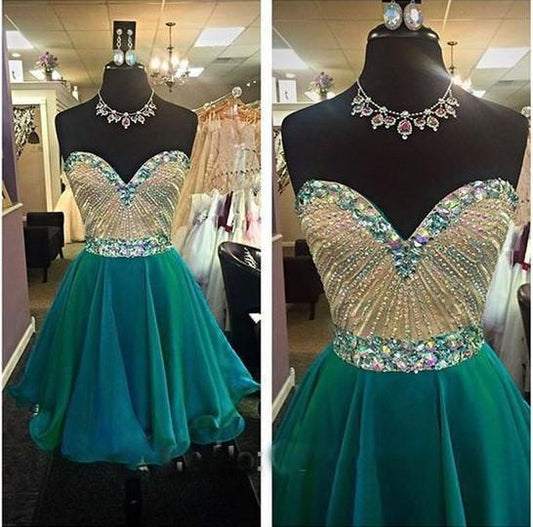 V-Neck Gorgeous Chiffon Popular Juniors Cheap Short Cute Homecoming Dress RS19