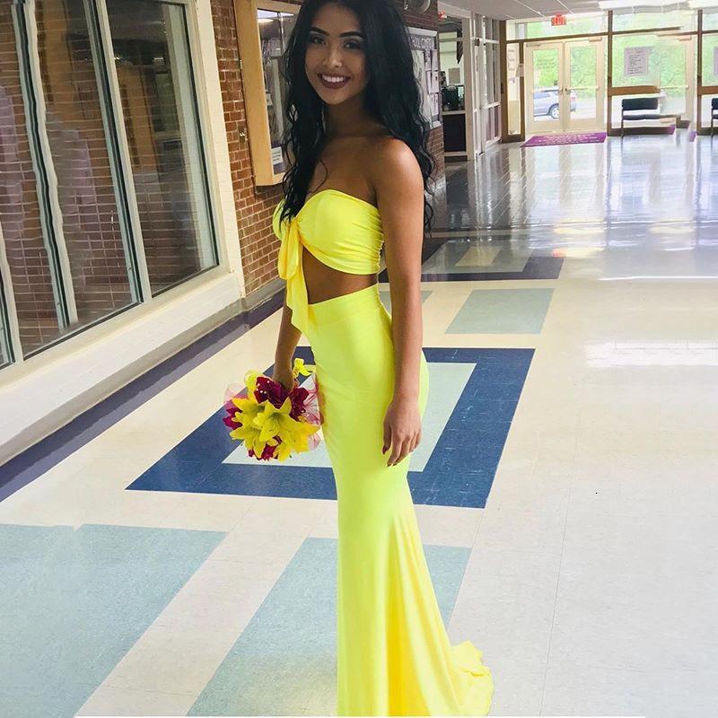 Orange Sweetheart Two Pieces Mermaid Sexy Long Bridesmaid Dresses Prom Dresses RS321