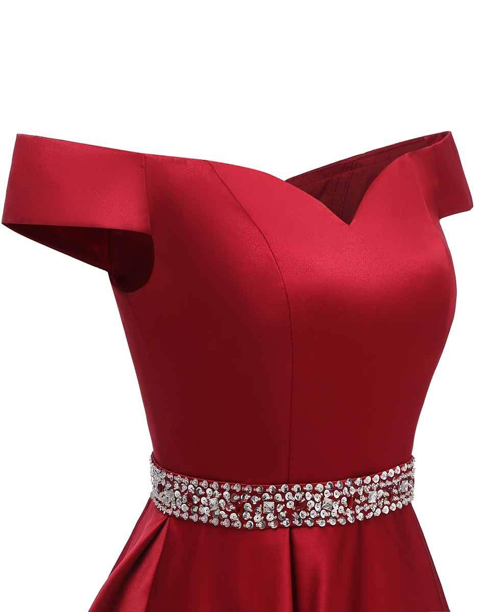 Royal Blue Short Beaded Prom Dresses Off The Shoulder Backless Homecoming Dress H1171