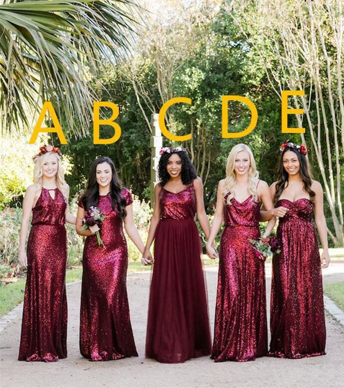 Bridesmaid dresses Burgundy