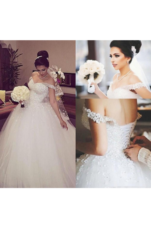 Charming Off The Shoulder Wedding Dresses Elegant SRSPBB4F72M