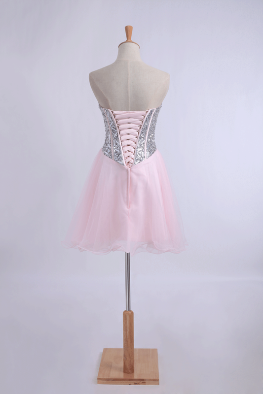 2024 Homecoming Dresses A Line Sweetheart With Beads&Sequins Short/Mini