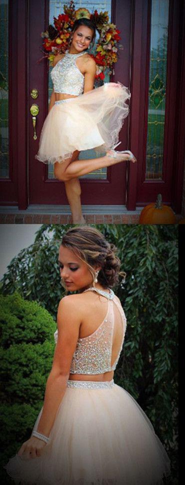 Homecoming Dresses Harriet Two Pieces New Arrival Rhinestone Sparkly Freshman Cute CD05