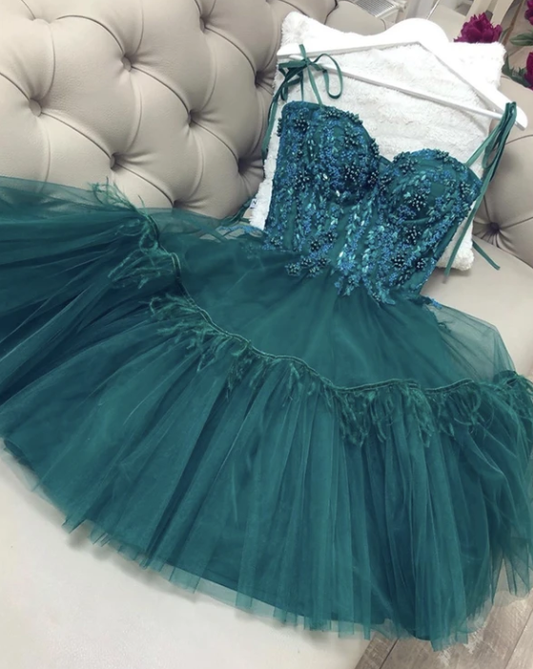 Green Tulle Homecoming Dresses Zoe Short Dress CD10383