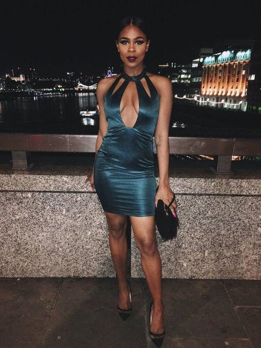 Halter Homecoming Dresses Jaylen Pencil Dress CD10807