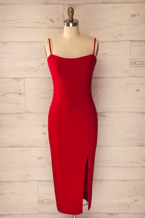 Homecoming Dresses Christine Satin Red A-Line CD10811