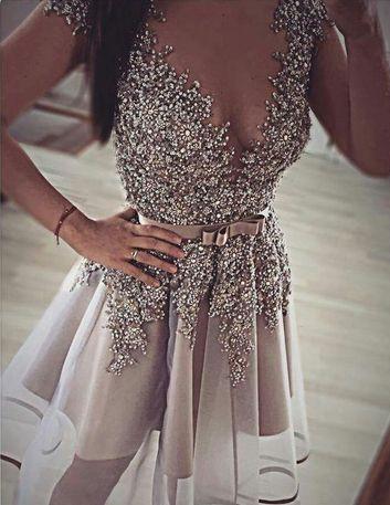 Custom Made Luscious Maliyah Homecoming Dresses Short Cap Sleeves CD1089