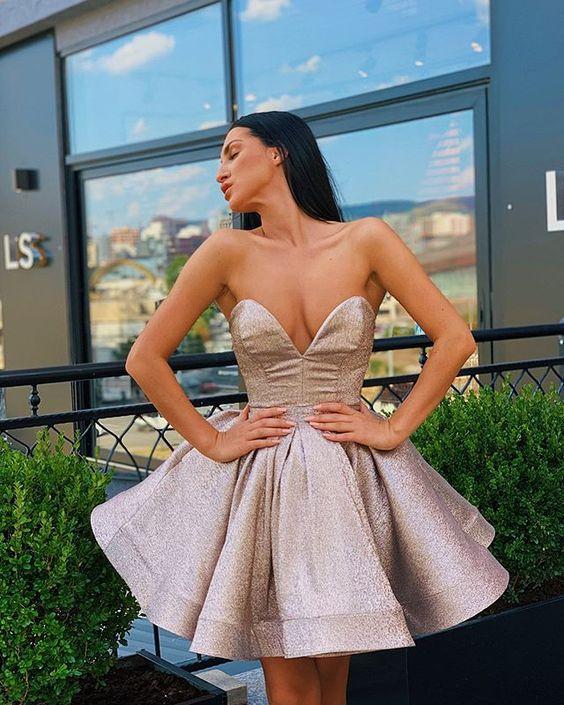 Homecoming Dresses Sue A Line Stylish Short CD11192