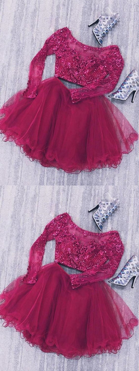Homecoming Dresses Elyse Burgundy Short CD11404