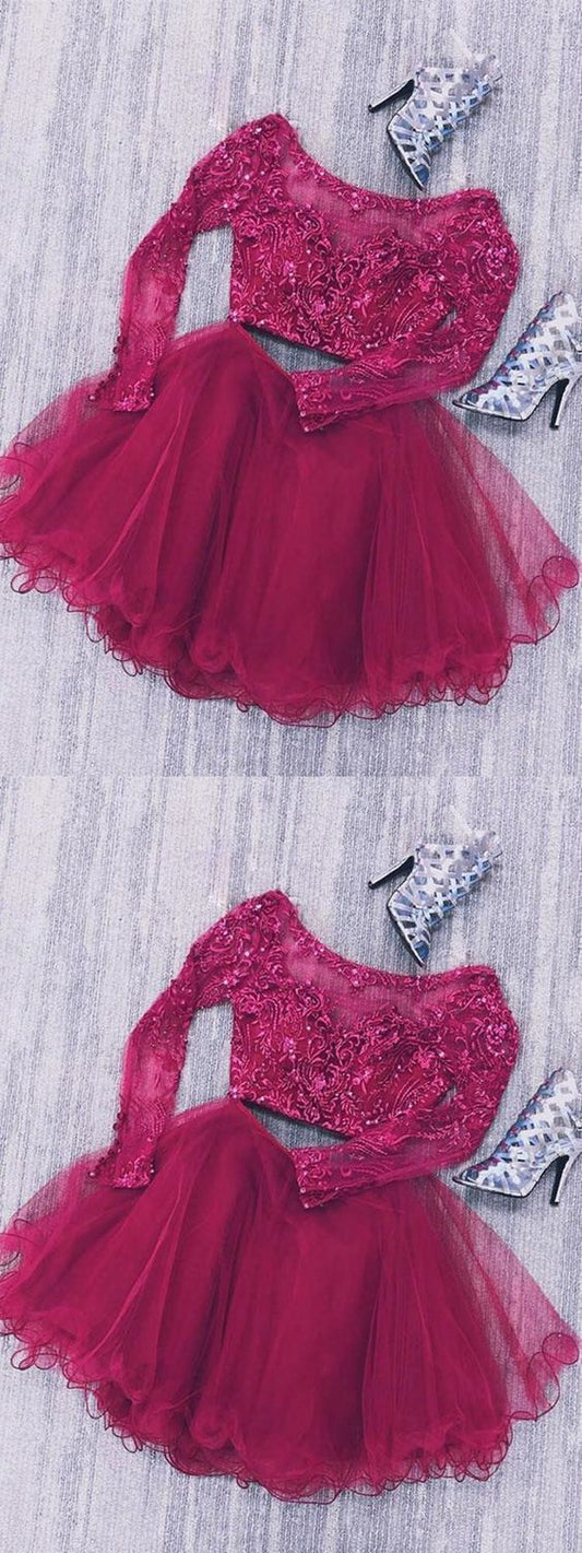 Homecoming Dresses Elyse Burgundy Short CD11404