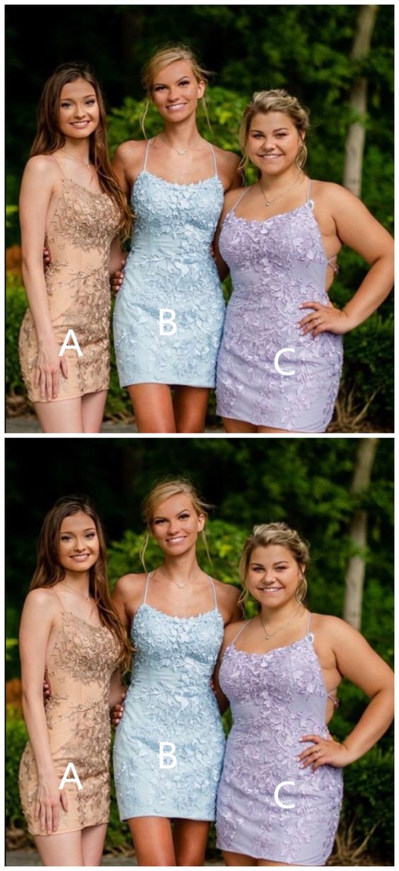 Amani Homecoming Dresses Modest Tight Blue Party Dresses CD11457