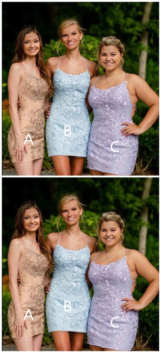 Amani Homecoming Dresses Modest Tight Blue Party Dresses CD11457