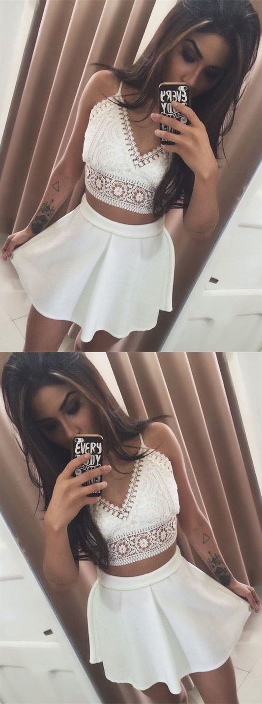 Sexy Sleeveless V Neck Homecoming Dresses Imani CD11547