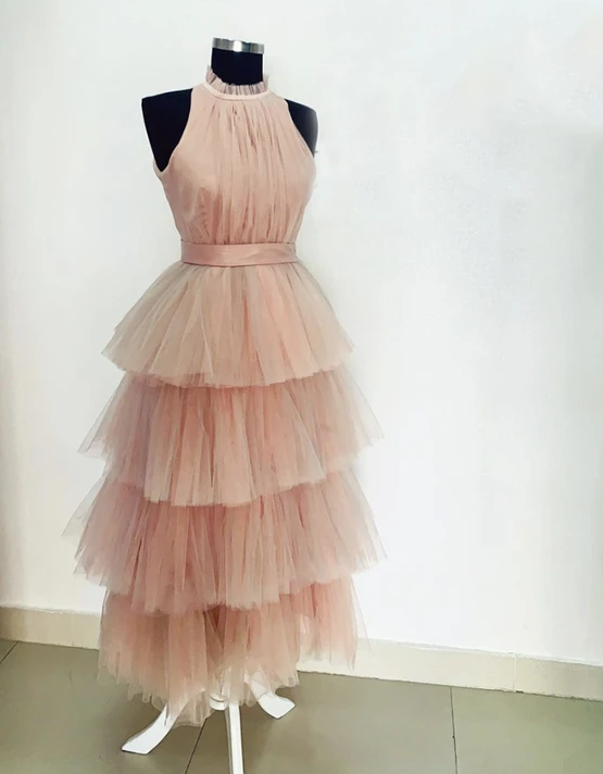 Tulle Haylie Homecoming Dresses Pink Short Dress CD12113