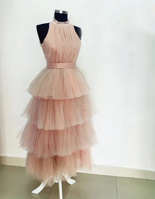 Tulle Haylie Homecoming Dresses Pink Short Dress CD12113