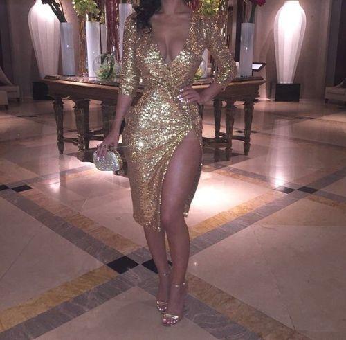 Gold Homecoming Dresses Dayami Boycon Dress CD12924